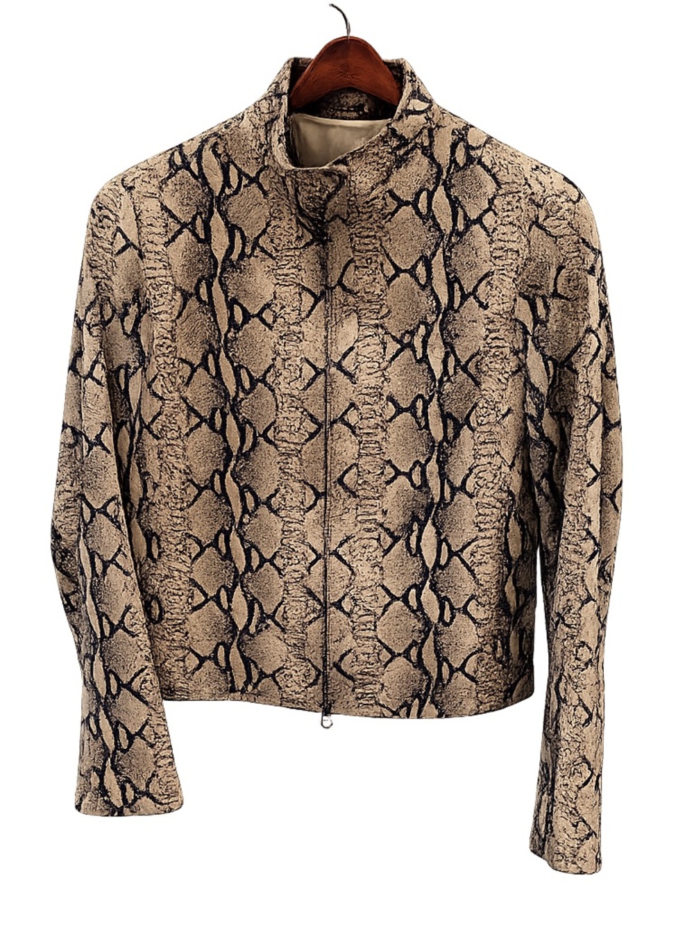 MACKAGE Vintage LEATHER Snake Print Jacket